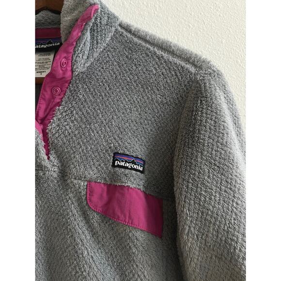 Patagonia Women’s Gray Rose ReTool Snap-T Fleece Pullover Jacket Size Small - Picture 3 of 9